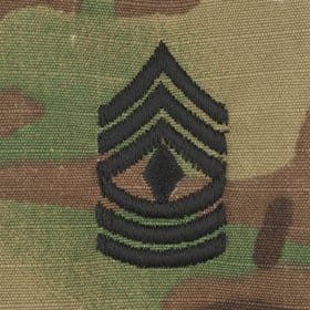 Tactical Gear Junkie Rank 1SG Army Rank - SEW ON - 3-Color OCP