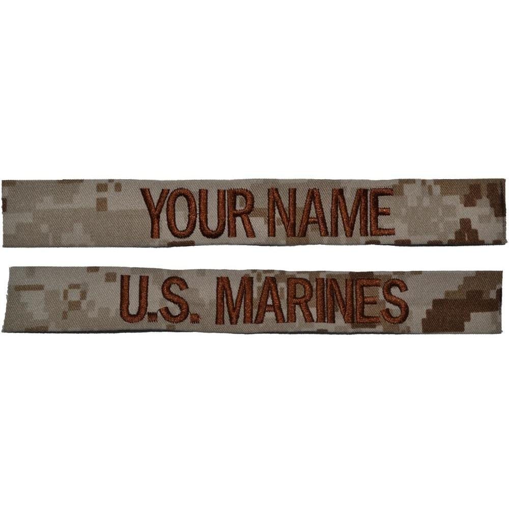 Tactical Gear Junkie Name Tapes 2 Piece Custom Name Tape Set - SEW ON - Desert Marpat