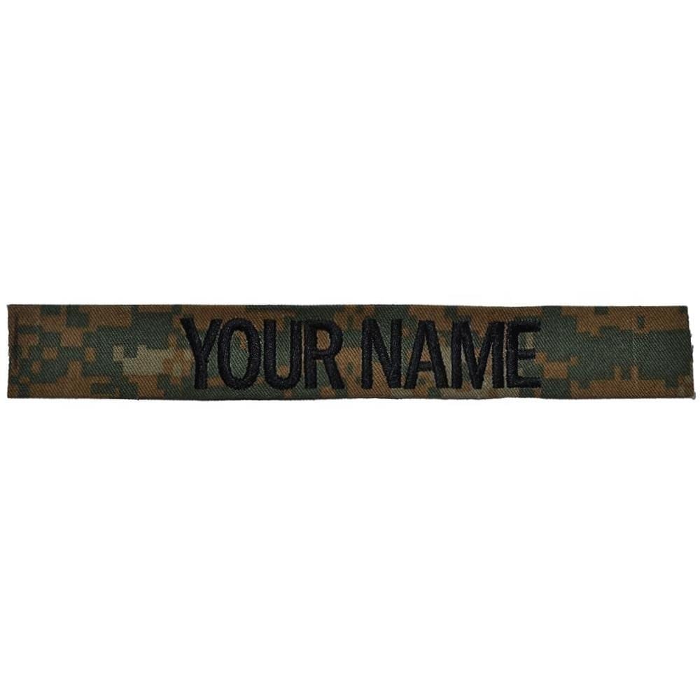 Tactical Gear Junkie Name Tapes Single Custom Name Tape - SEW ON - Woodland Marpat