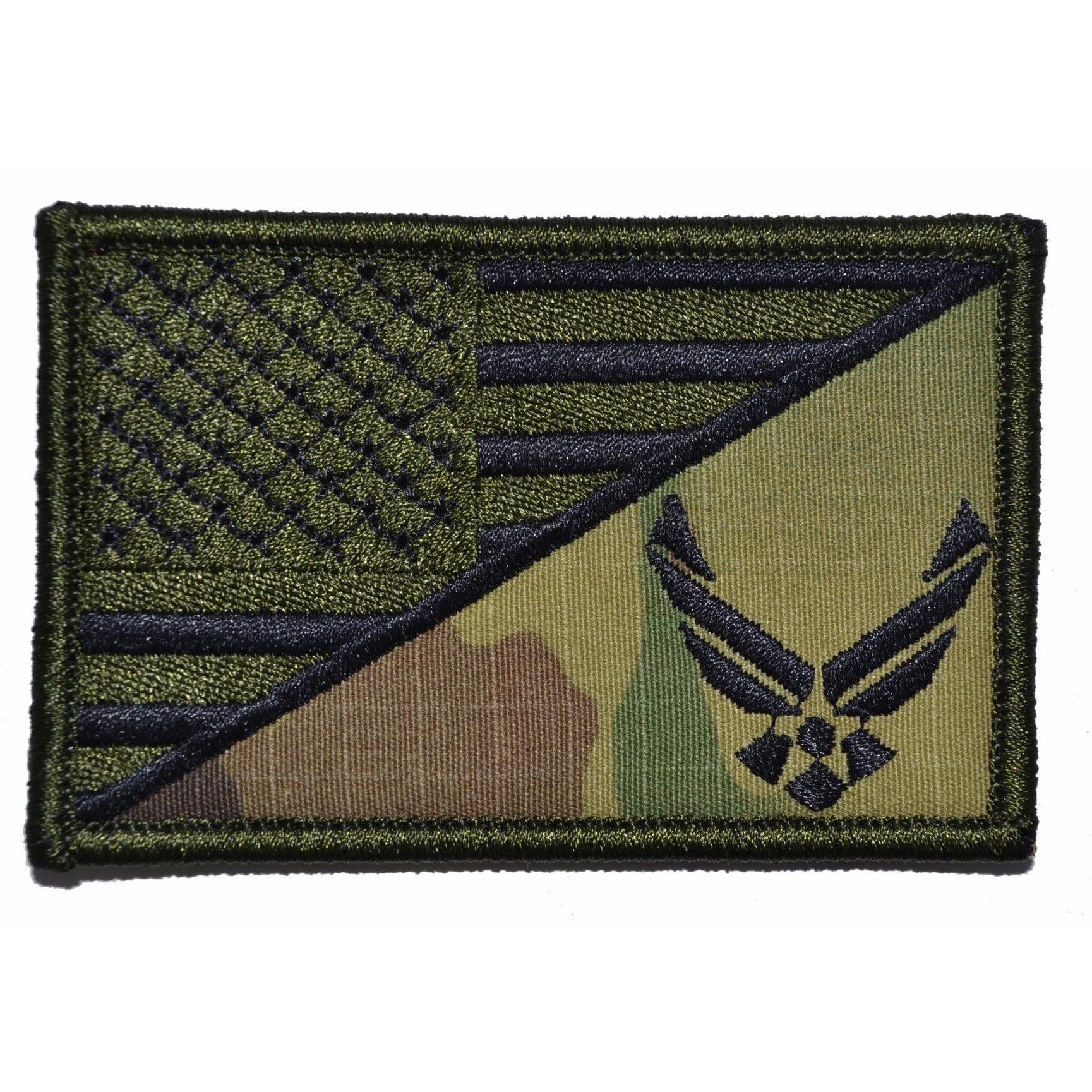 Tactical Gear Junkie Patches Multicam U.S. Air Force Emblem USA Flag - 2.25x3.5 Patch
