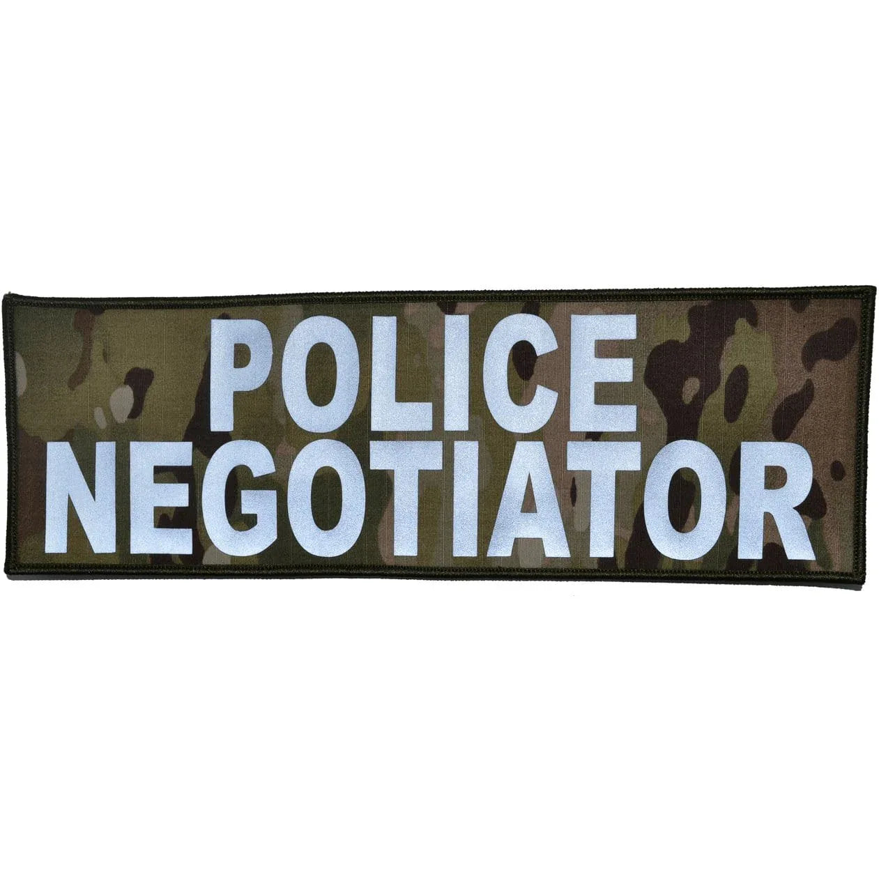 Tactical Gear Junkie Patches Black Police Negotiator Reflective - 4x12 Patch