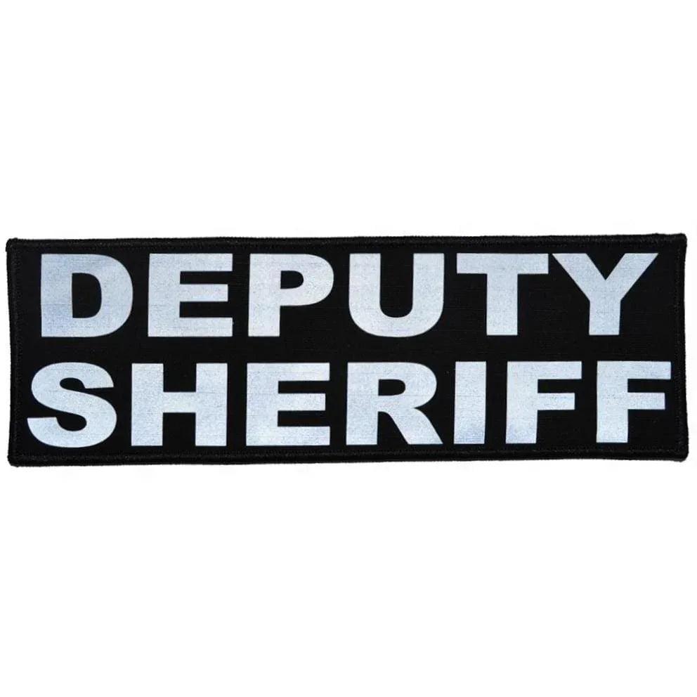 Tactical Gear Junkie Patches Black Deputy Sheriff Reflective - 3x9 Patch