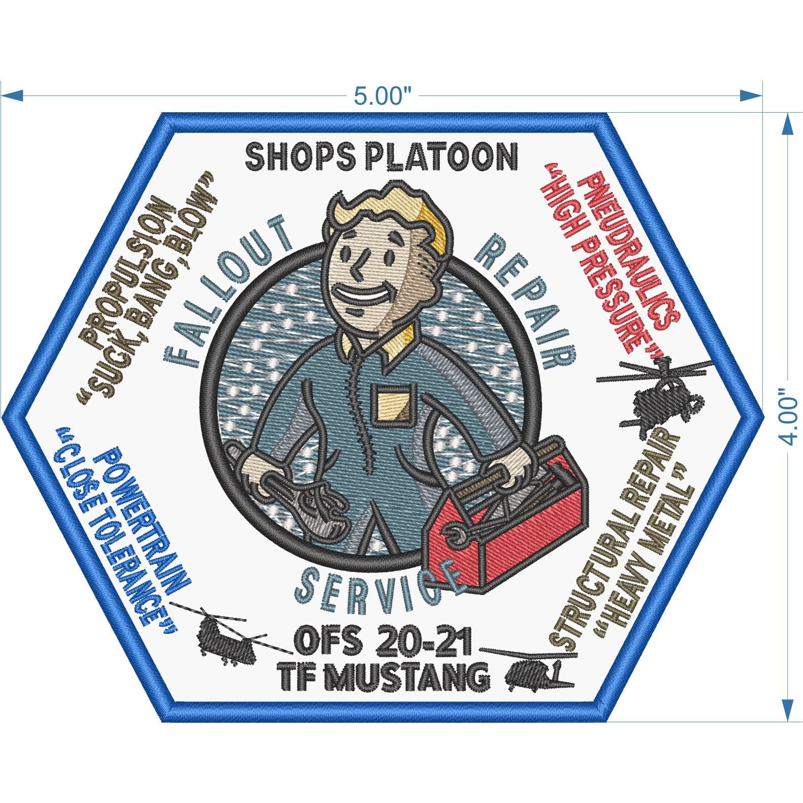 Other Full Color 5InchCustomEmbroideredPatchw/HookBacking-AuthorizedPurchaseOnly