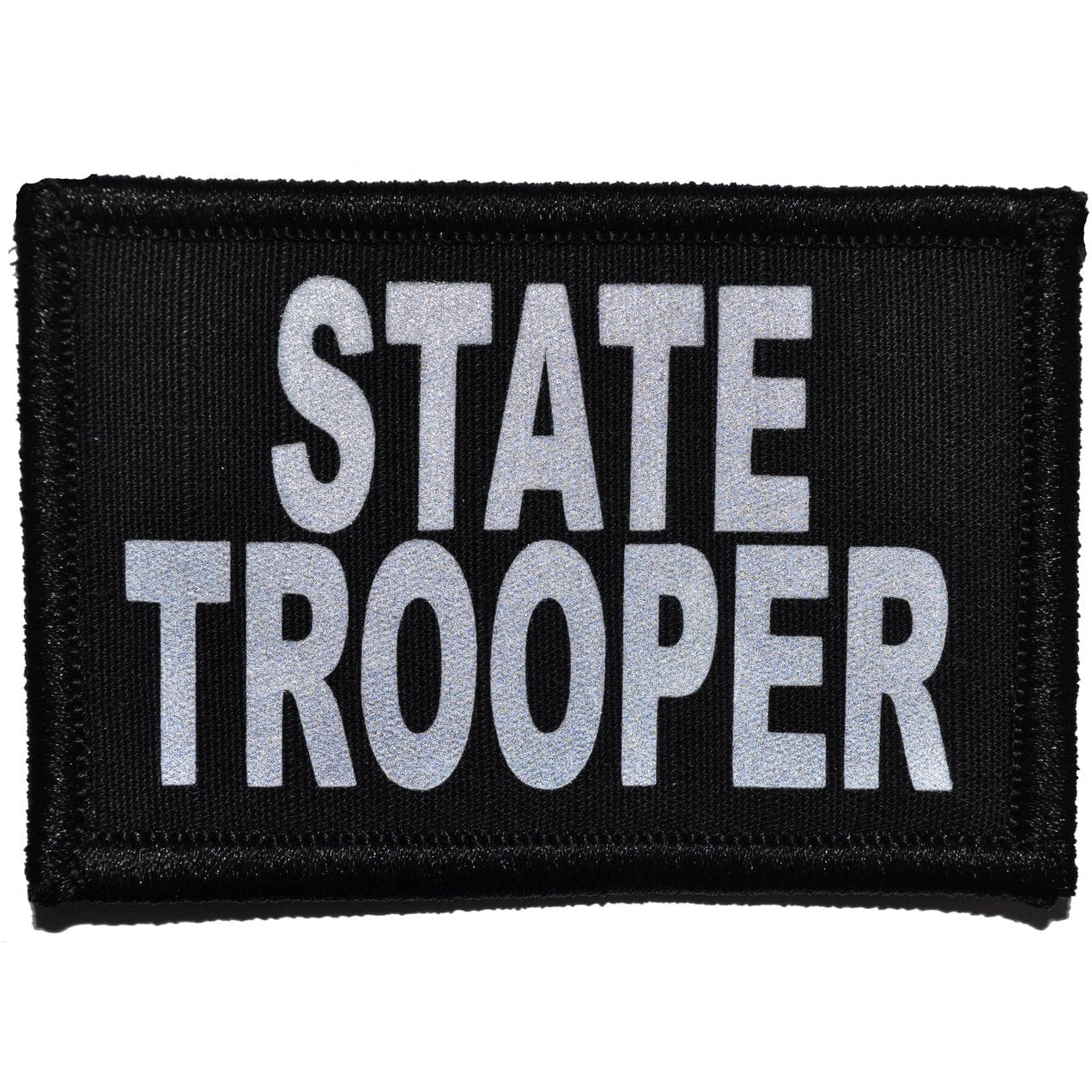 Tactical Gear Junkie Patches Black State Trooper Reflective - 2x3 Patch