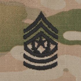Tactical Gear Junkie Rank CSM Army Rank - SEW ON - 3-Color OCP