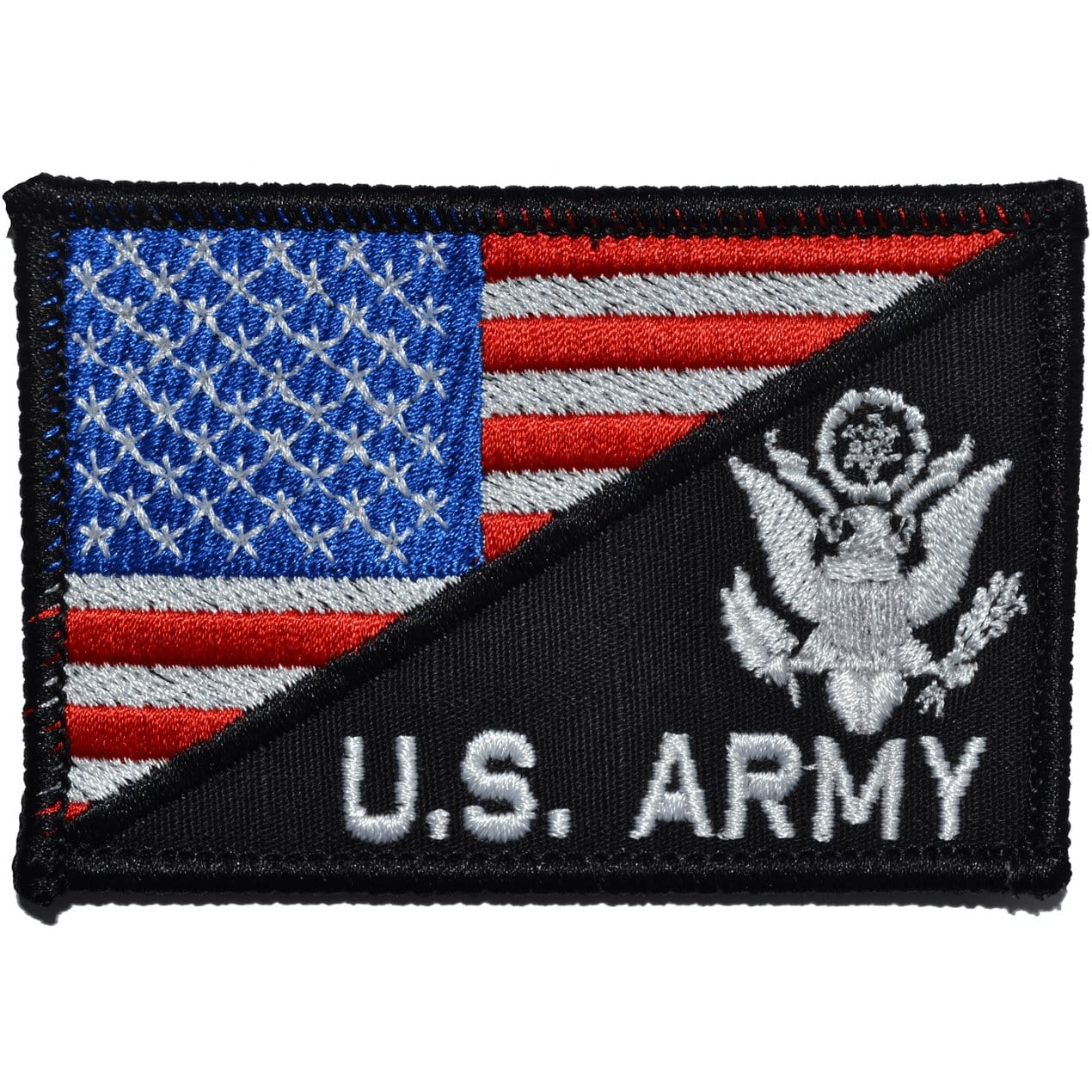 US Army Crest With Text USA Flag - 2.25x3.5 Patch