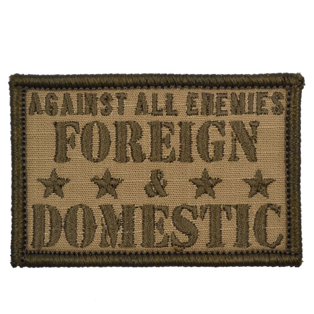 Tactical Gear Junkie Patches Coyote Brown Against All Enemies - Version 2.0