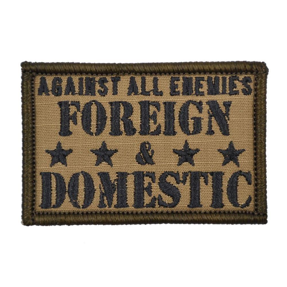Tactical Gear Junkie Patches Coyote Brown w/ Black Against All Enemies - Version 2.0