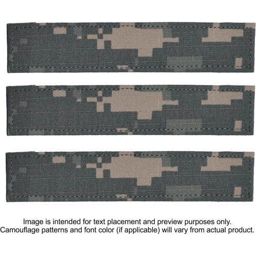 Tactical Gear Junkie Name Tapes 3 Piece Custom Name Tape Set w/ Hook Fastener Backing - ACU