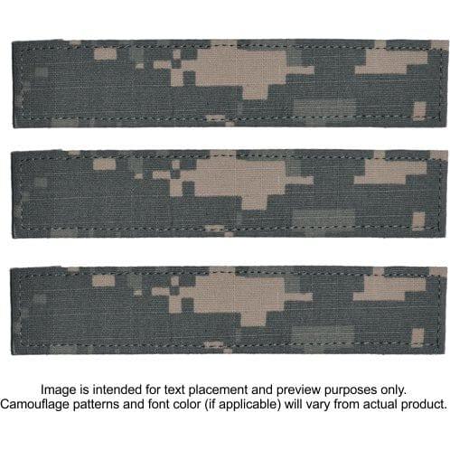 Tactical Gear Junkie Name Tapes 3 Piece Custom Name Tape Set w/ Hook Fastener Backing - ACU