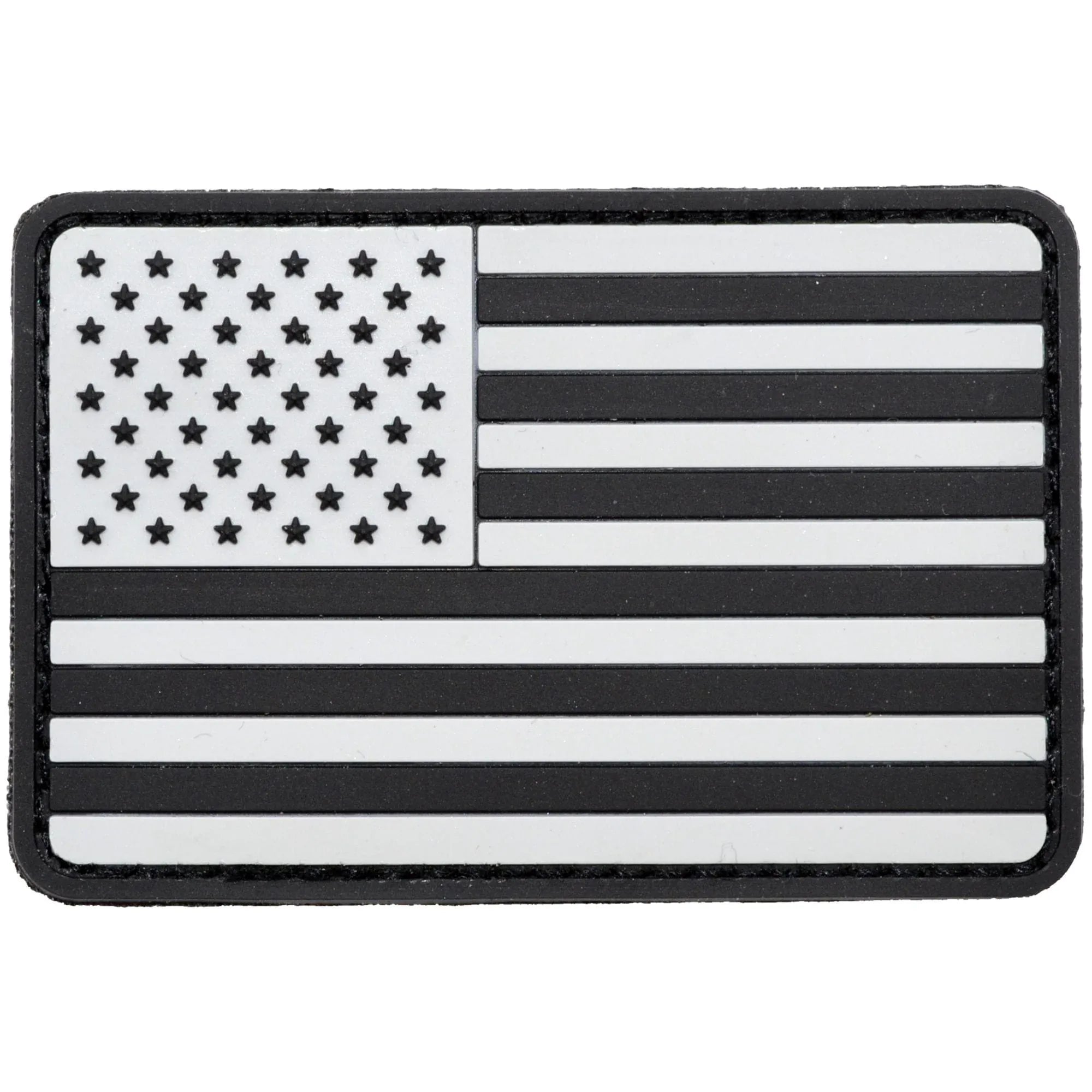 Tactical Gear Junkie Patches Black US Flag - Rounded Corners - PVC Patch