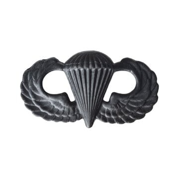 Tactical Gear Junkie Skill Badges Jumpwings Subdued Skill Badge - Pin-On- Black Metal