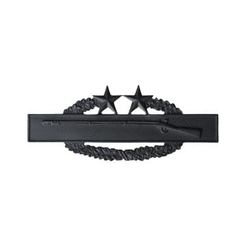 Tactical Gear Junkie Skill Badges CIB (3rd Award) Subdued Skill Badge - Pin-On- Black Metal
