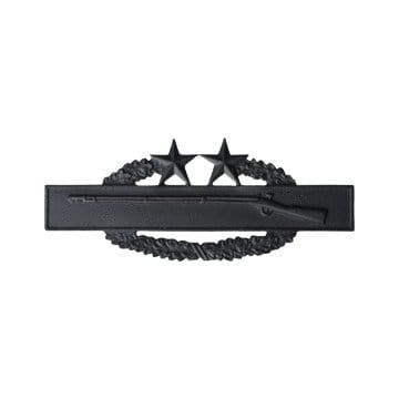 Tactical Gear Junkie Skill Badges CIB (3rd Award) Subdued Skill Badge - Pin-On- Black Metal