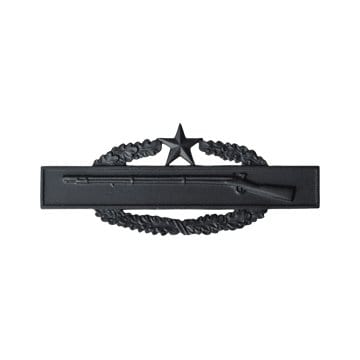Tactical Gear Junkie Skill Badges CIB (2nd Award) Subdued Skill Badge - Pin-On- Black Metal