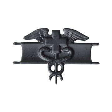 Tactical Gear Junkie Skill Badges Expert Field Medic Subdued Skill Badge - Pin-On- Black Metal