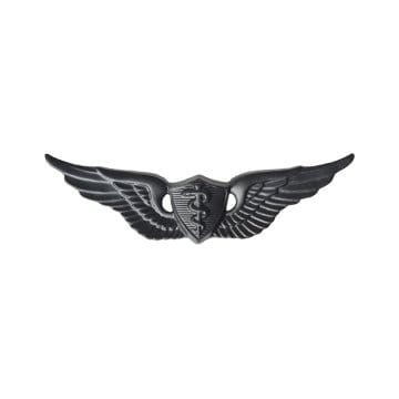 Tactical Gear Junkie Skill Badges Flight Surgeon Subdued Skill Badge - Pin-On- Black Metal