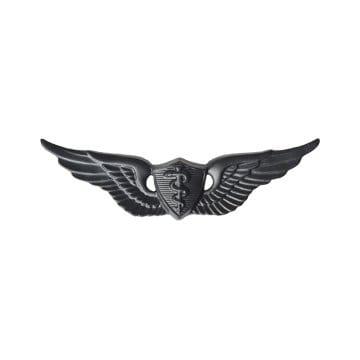 Tactical Gear Junkie Skill Badges Flight Surgeon Subdued Skill Badge - Pin-On- Black Metal