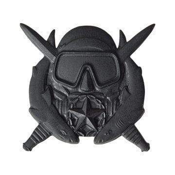 Tactical Gear Junkie Skill Badges Spec Ops Diver Supervisor Subdued Skill Badge - Pin-On- Black Metal