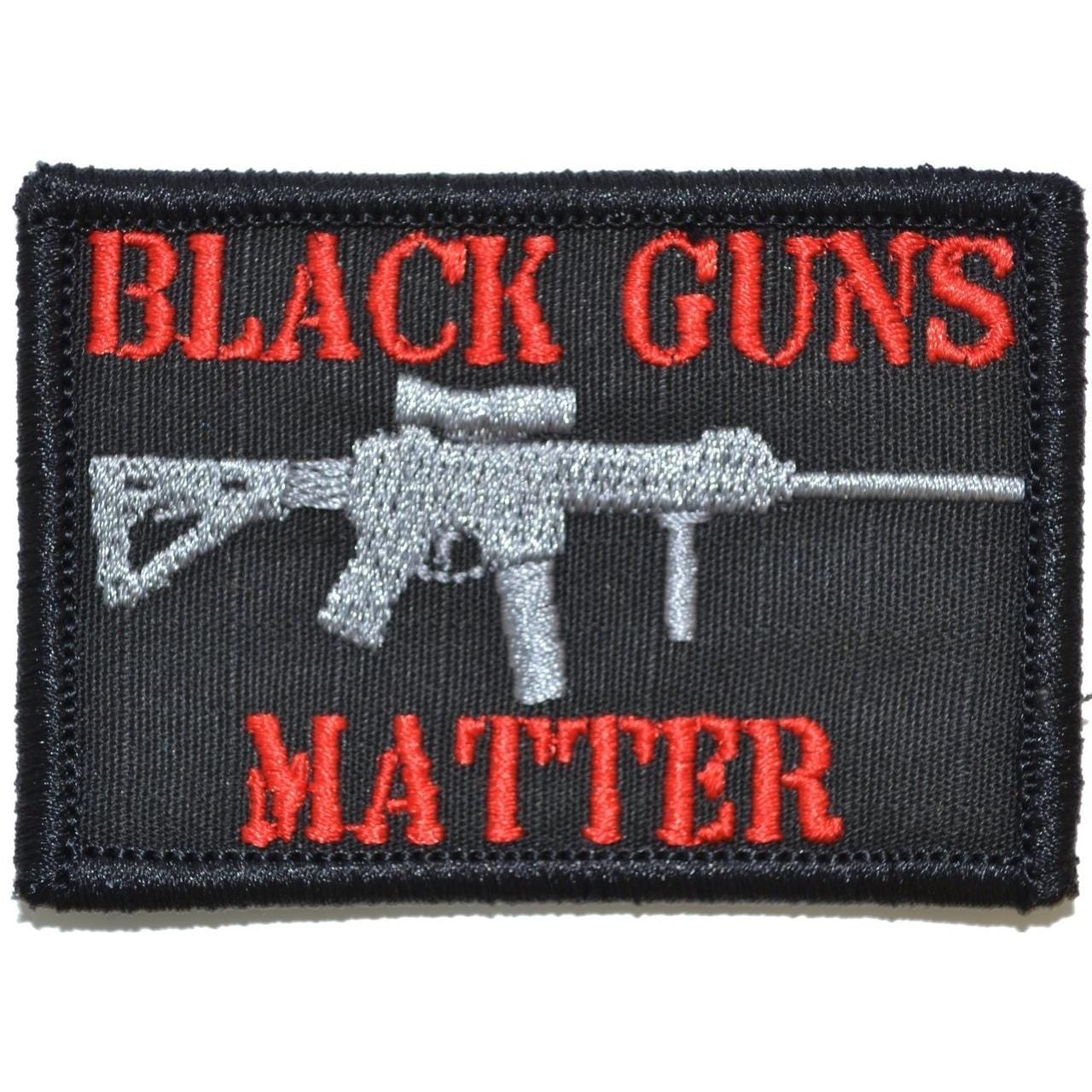 Tactical Gear Junkie Patches Black w/ Red Black Guns Matter - 2x3 Patch