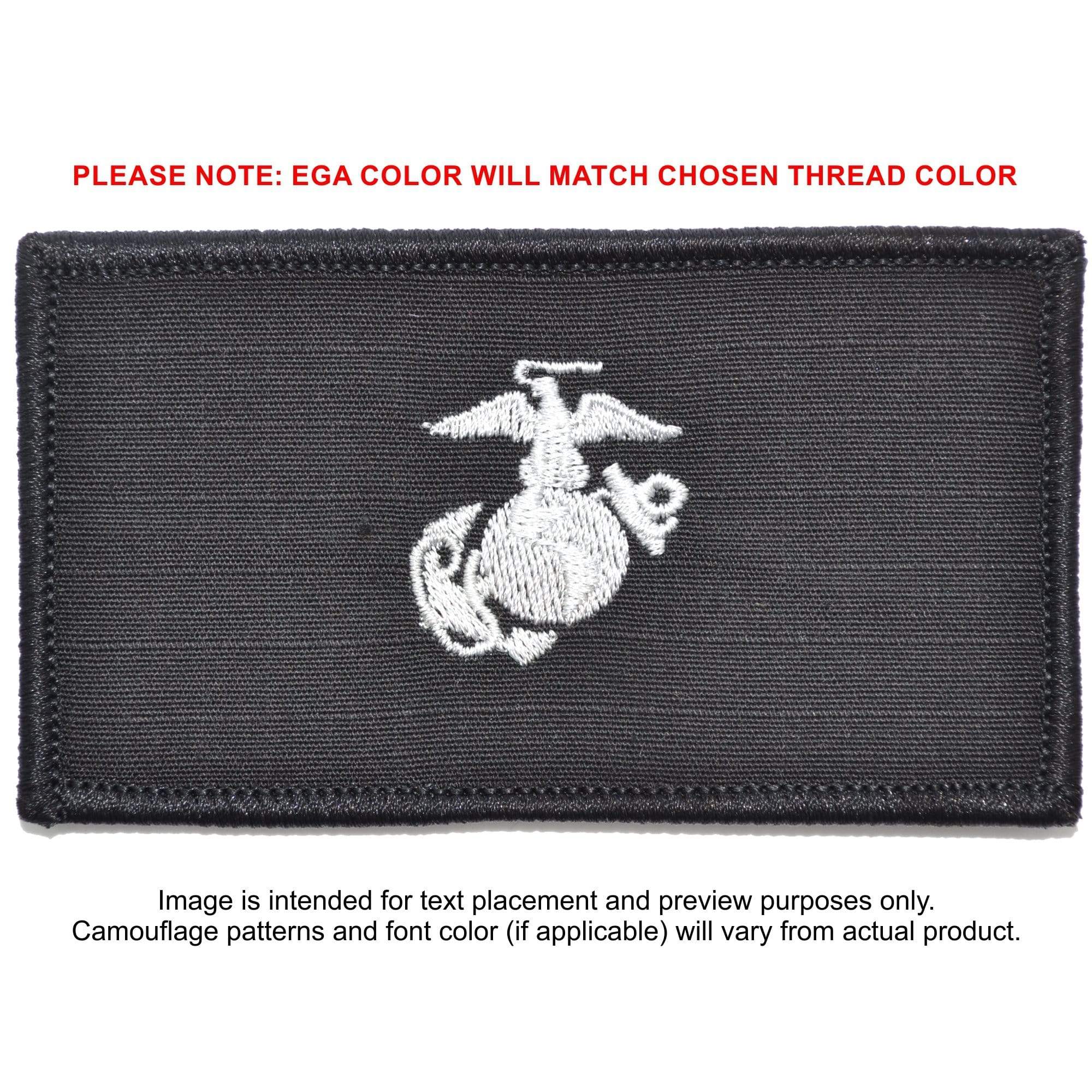 Tactical Gear Junkie Patches Black USMC Plate Carrier Flak Patch - Eagle Globe and Anchor Graphic (Filled Globe)