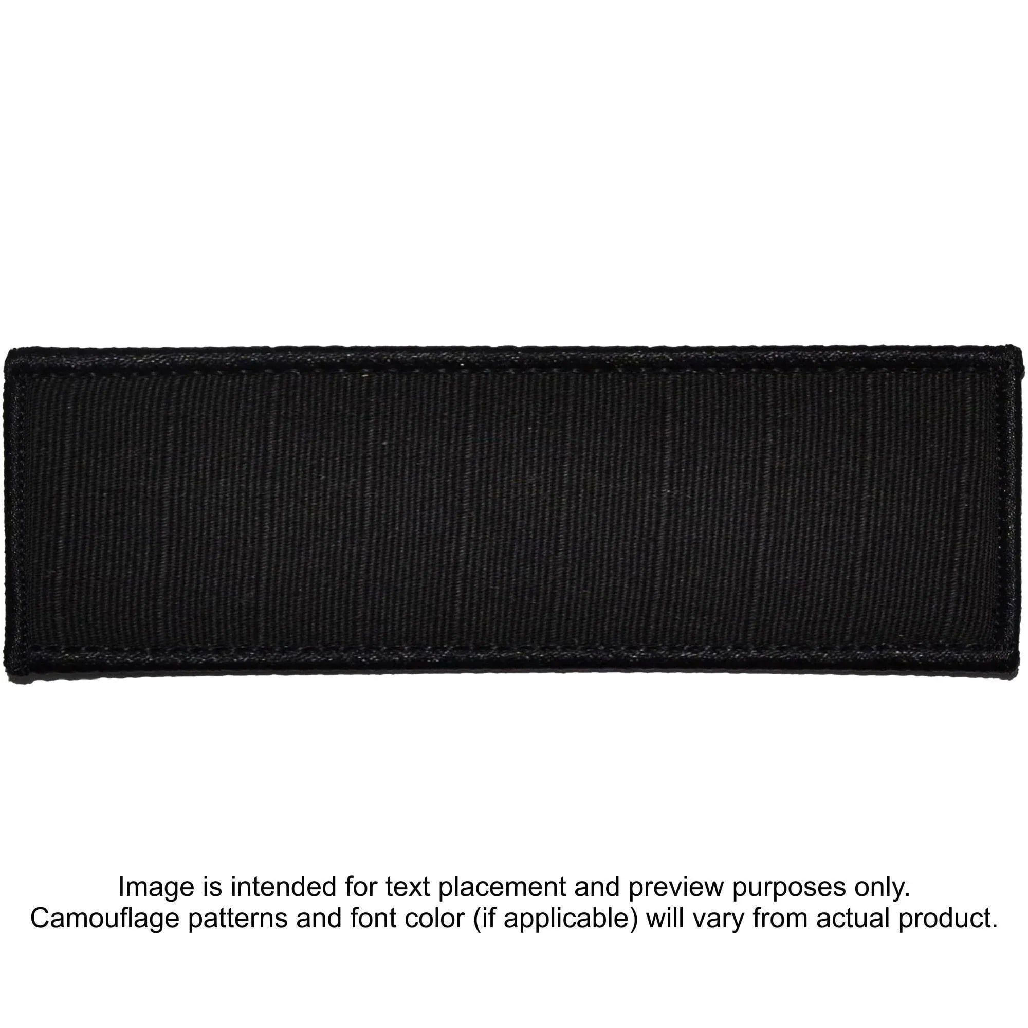 Tactical Gear Junkie Patches Black Custom Plate Carrier Text Patch - 4x12