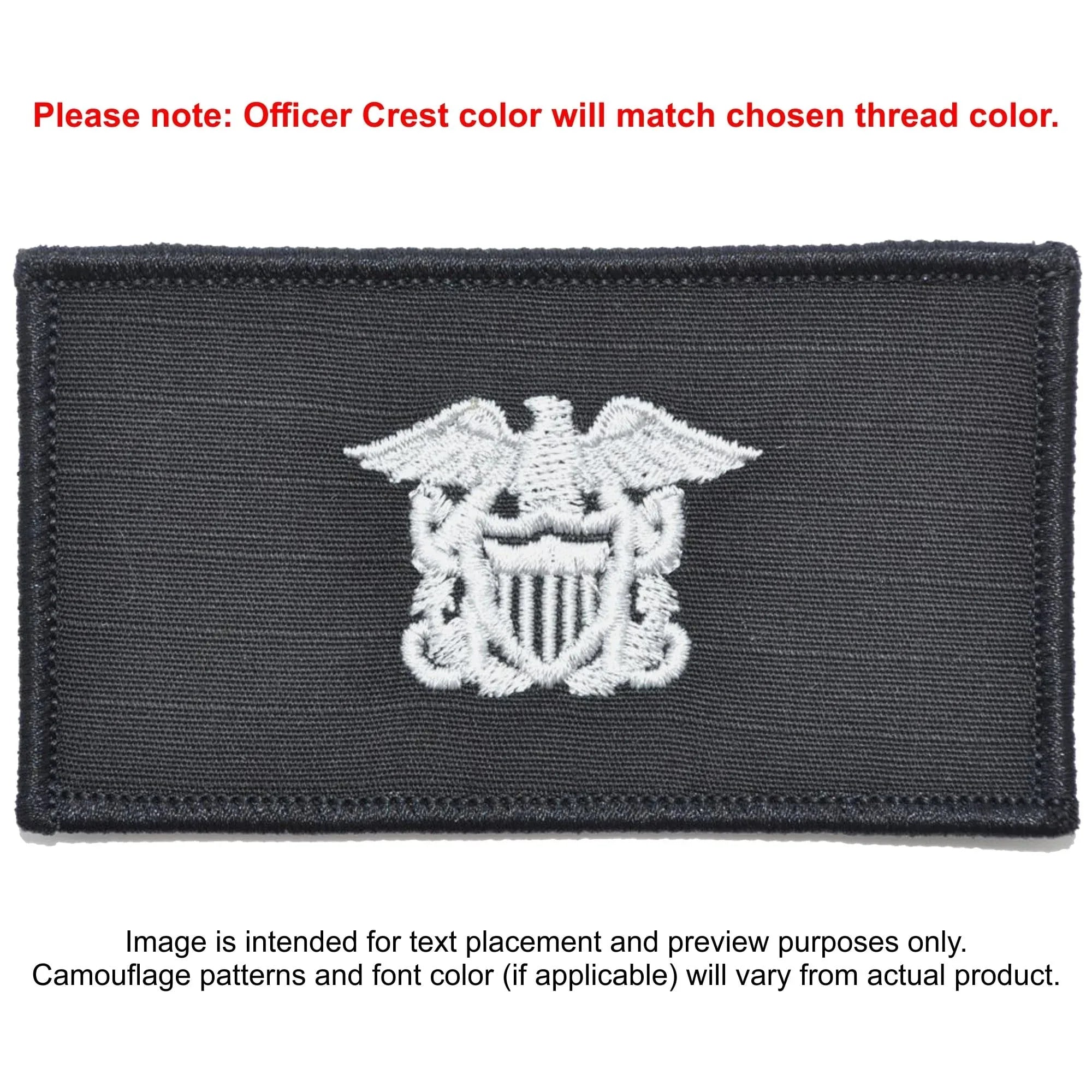 Tactical Gear Junkie Patches Black Custom US Navy Officer Combat Chest Plate Carrier Patch