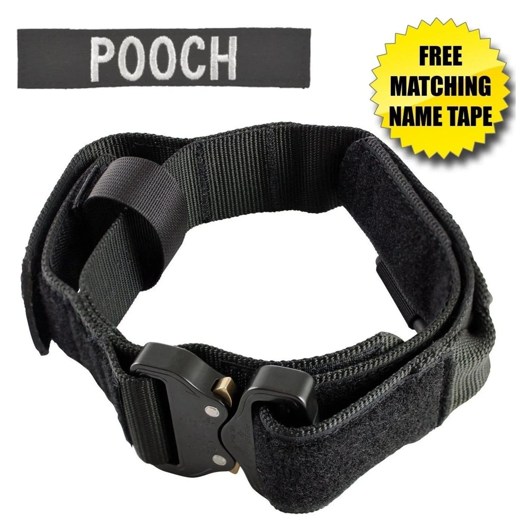 United States Tactical Tactical Gear Black United States Tactical Dog Receiver Collar with COBRA Buckle