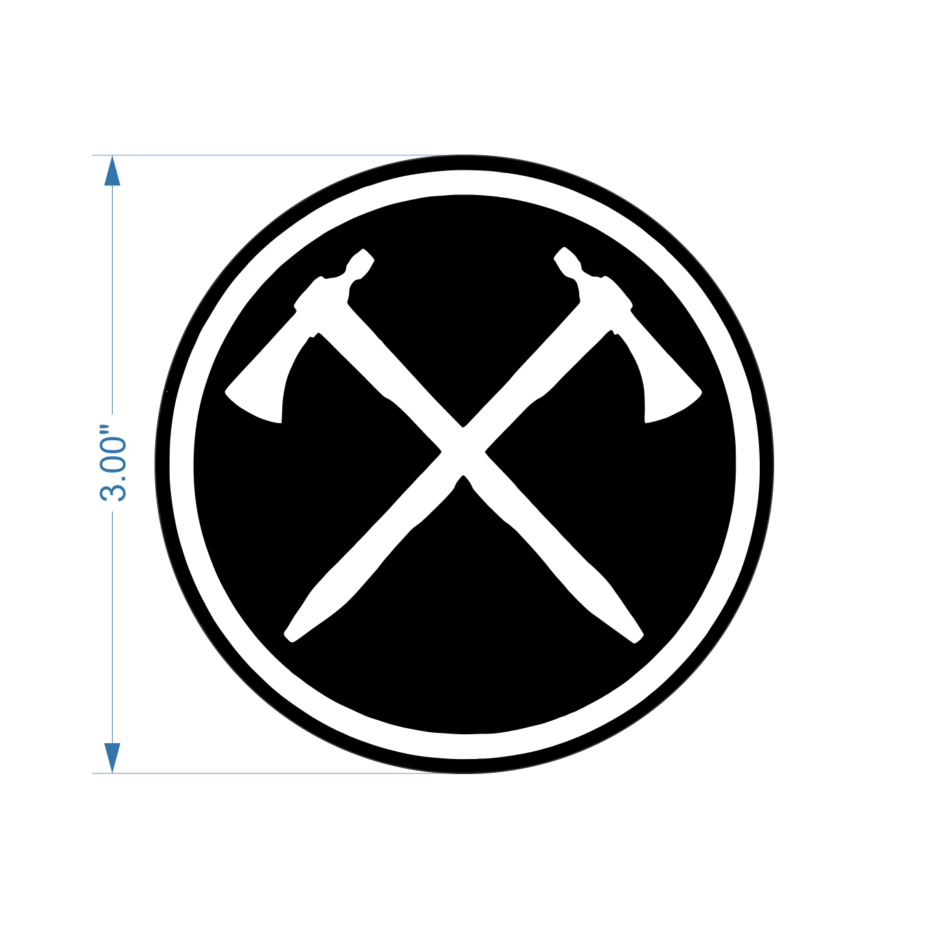 Tactical Gear Junkie Stickers Black / Pipehawks Circle Logo Civil Affairs - Pipehawks - 3 inch Sticker