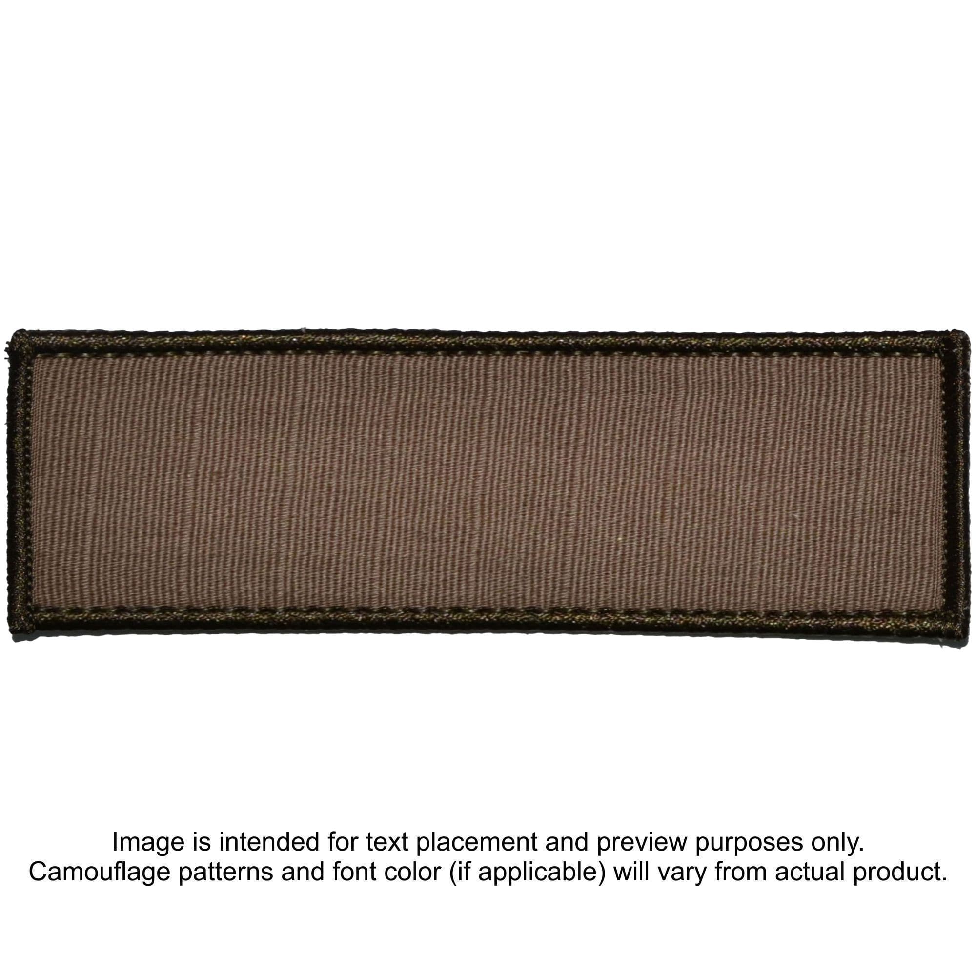 Tactical Gear Junkie Patches Coyote Brown Custom Plate Carrier Text Patch - 2x6