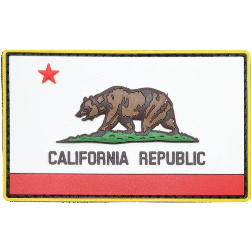 Tactical Gear Junkie Patches Full Color California Republic State Flag - 2x3 PVC Patch - Multiple Colors