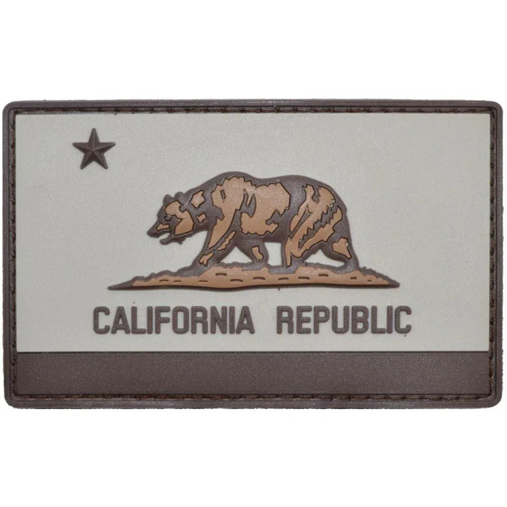 Tactical Gear Junkie Patches Tan California Republic State Flag - 2x3 PVC Patch - Multiple Colors