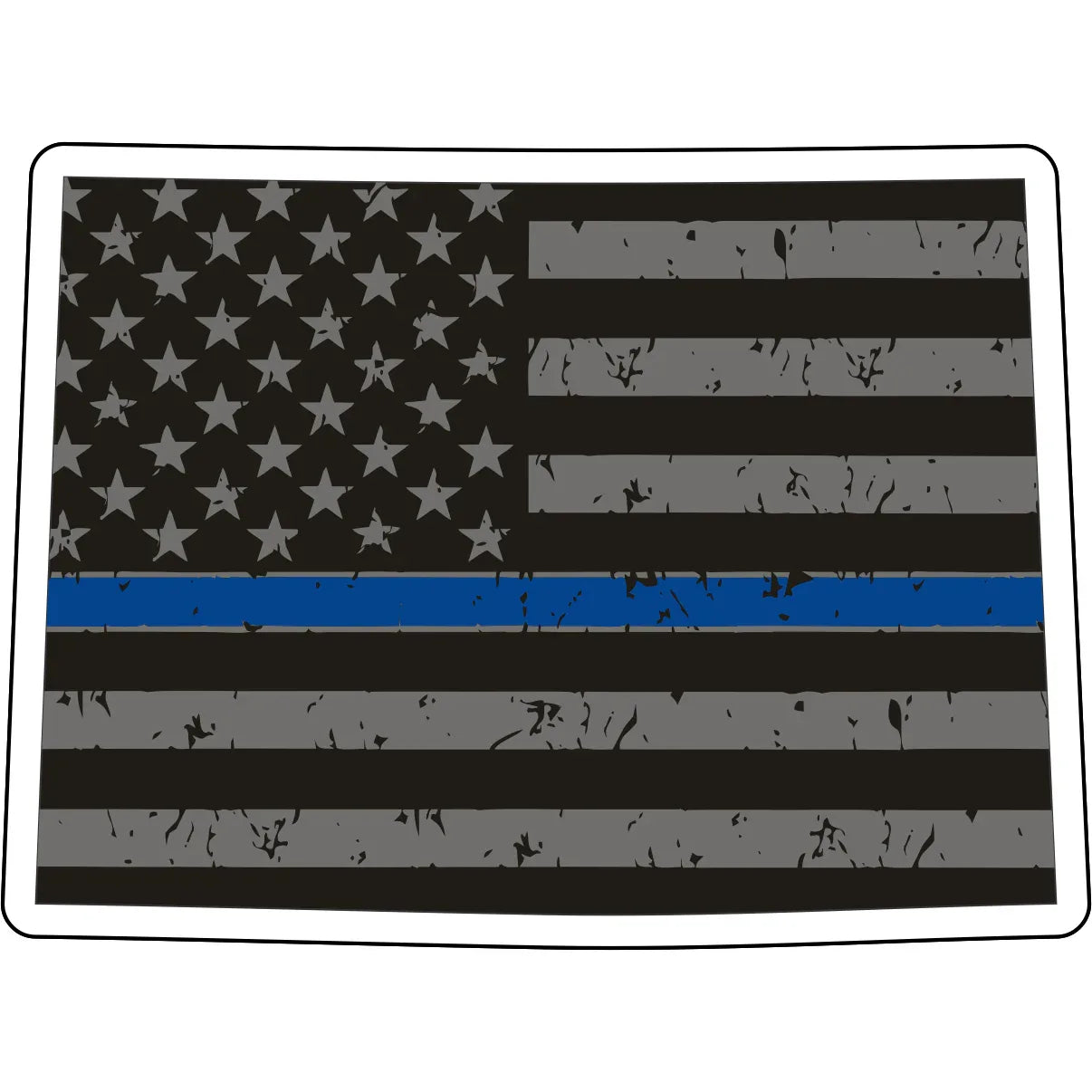 Tactical Gear Junkie Stickers Colorado Distressed Thin Blue Line State Sticker - Choose Your State