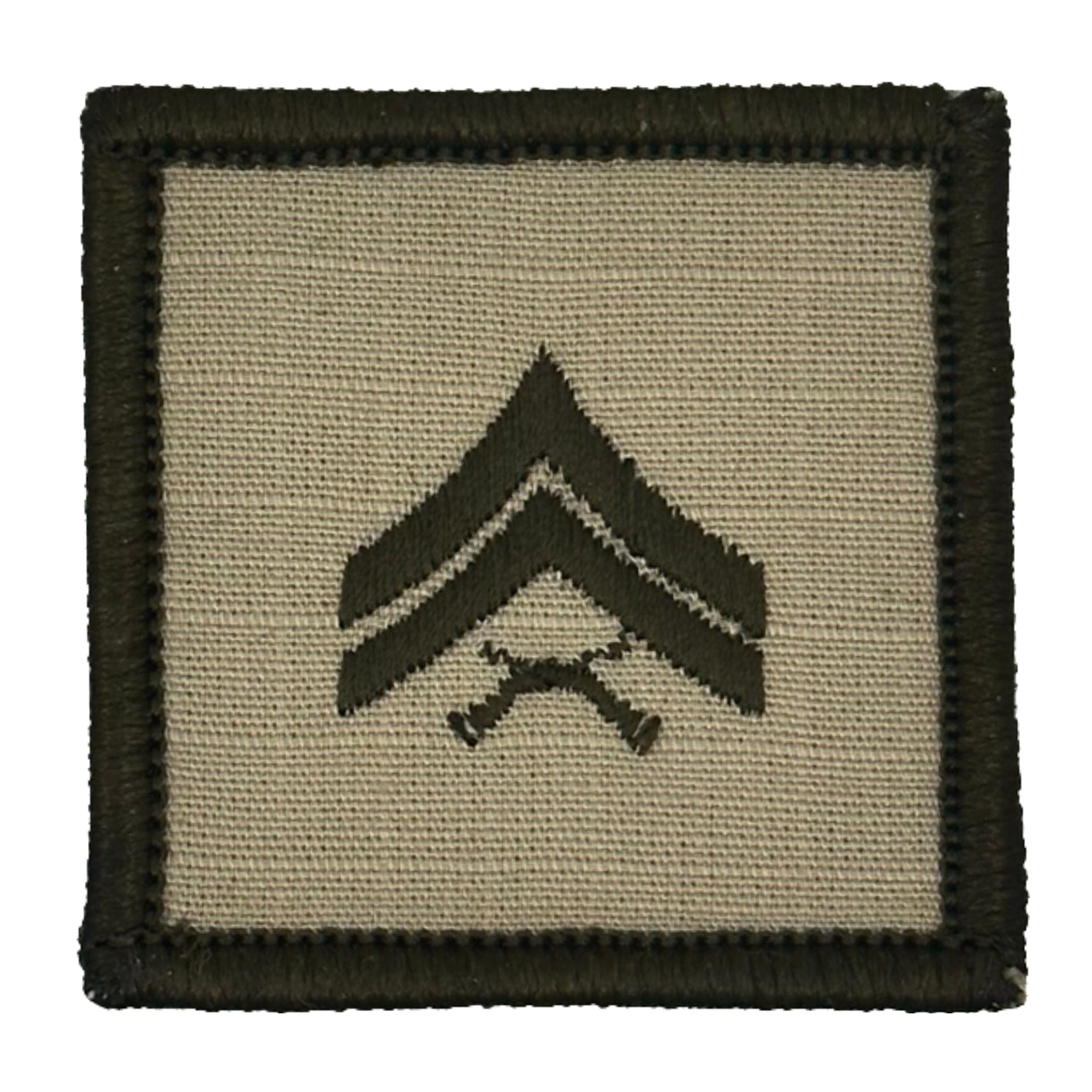 Tactical Gear Junkie Patches Desert Sand / Corporal USMC Rank Insignia - 2x2 Patch
