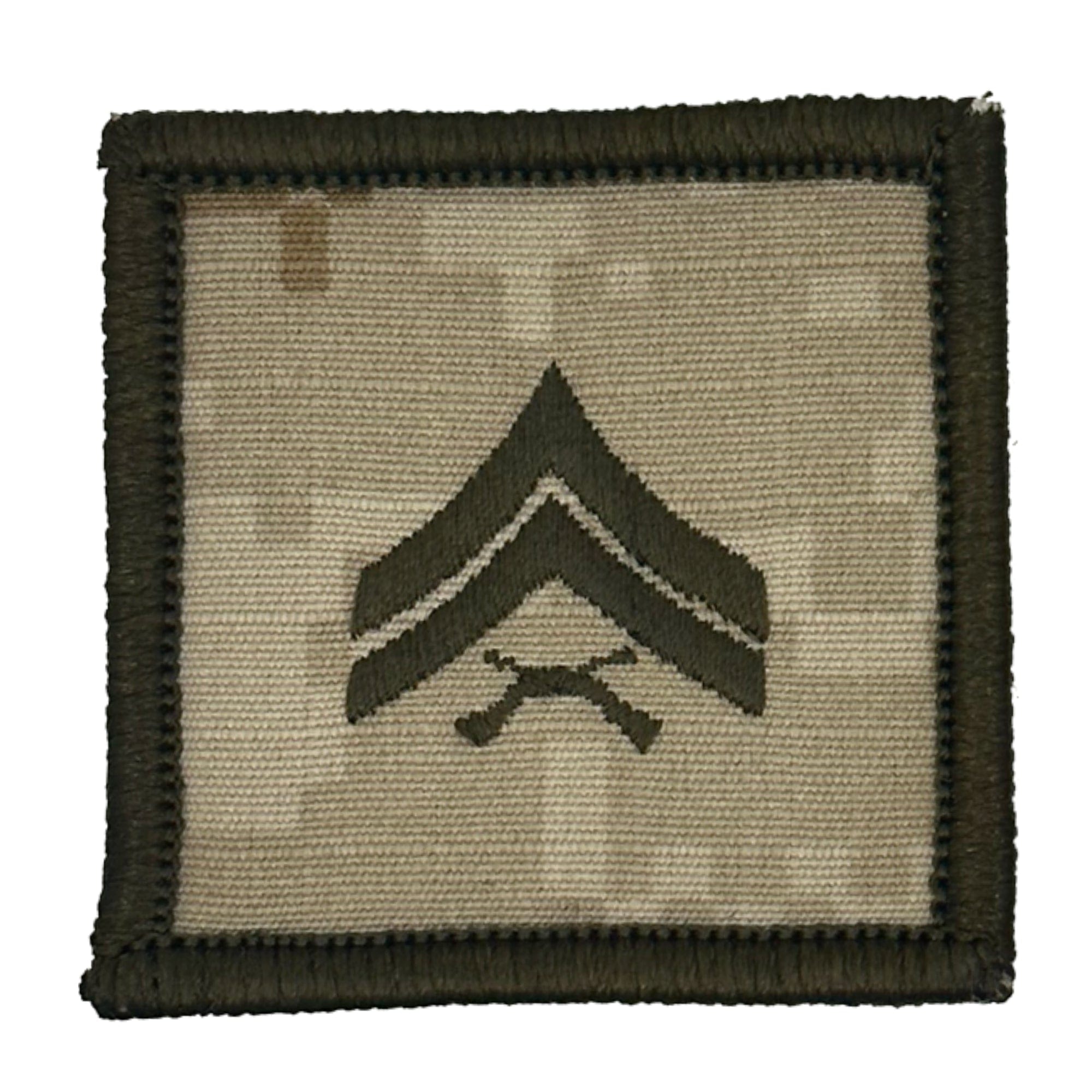 Tactical Gear Junkie Patches MARPAT Desert / Corporal USMC Rank Insignia - 2x2 Patch
