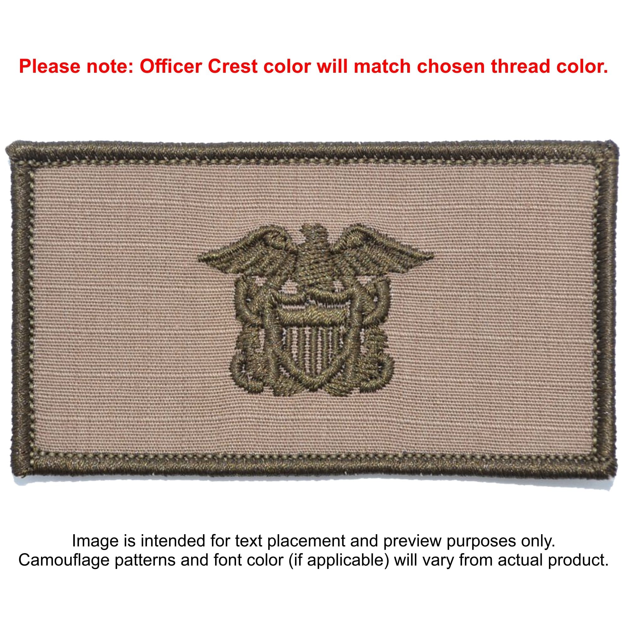 Tactical Gear Junkie Patches Coyote Brown Custom US Navy Officer Combat Chest Plate Carrier Patch