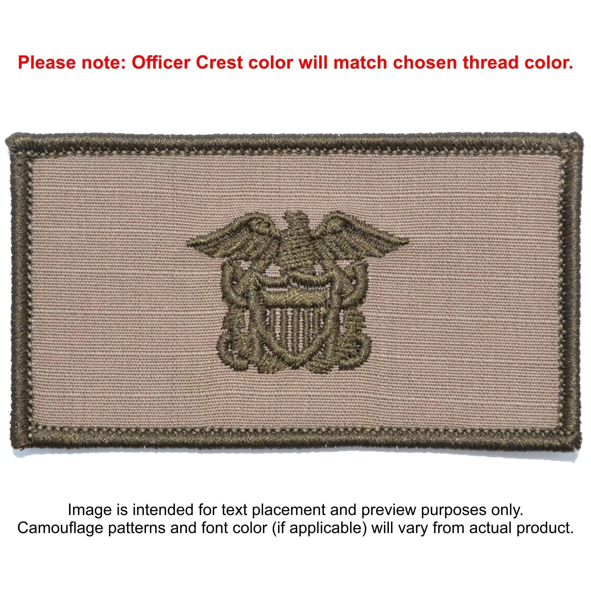 Tactical Gear Junkie Patches Coyote Brown Custom US Navy Officer Combat Chest Plate Carrier Patch