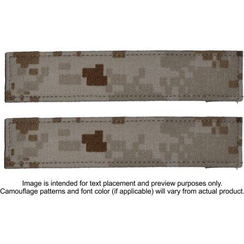 Tactical Gear Junkie Name Tapes 2 Piece Custom Name Tape Set w/ Hook Fastener Backing - Desert Marpat