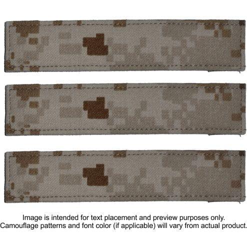 Tactical Gear Junkie Name Tapes 3 Piece Custom Name Tape Set w/ Hook Fastener Backing - Desert Marpat