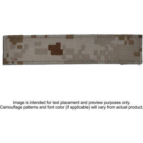 Tactical Gear Junkie Name Tapes Single Custom Name Tape w/ Hook Fastener Backing - Desert Marpat