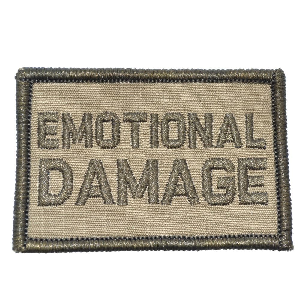 Tactical Gear Junkie Patches Coyote Brown Emotional Damage - 2x3 Patch