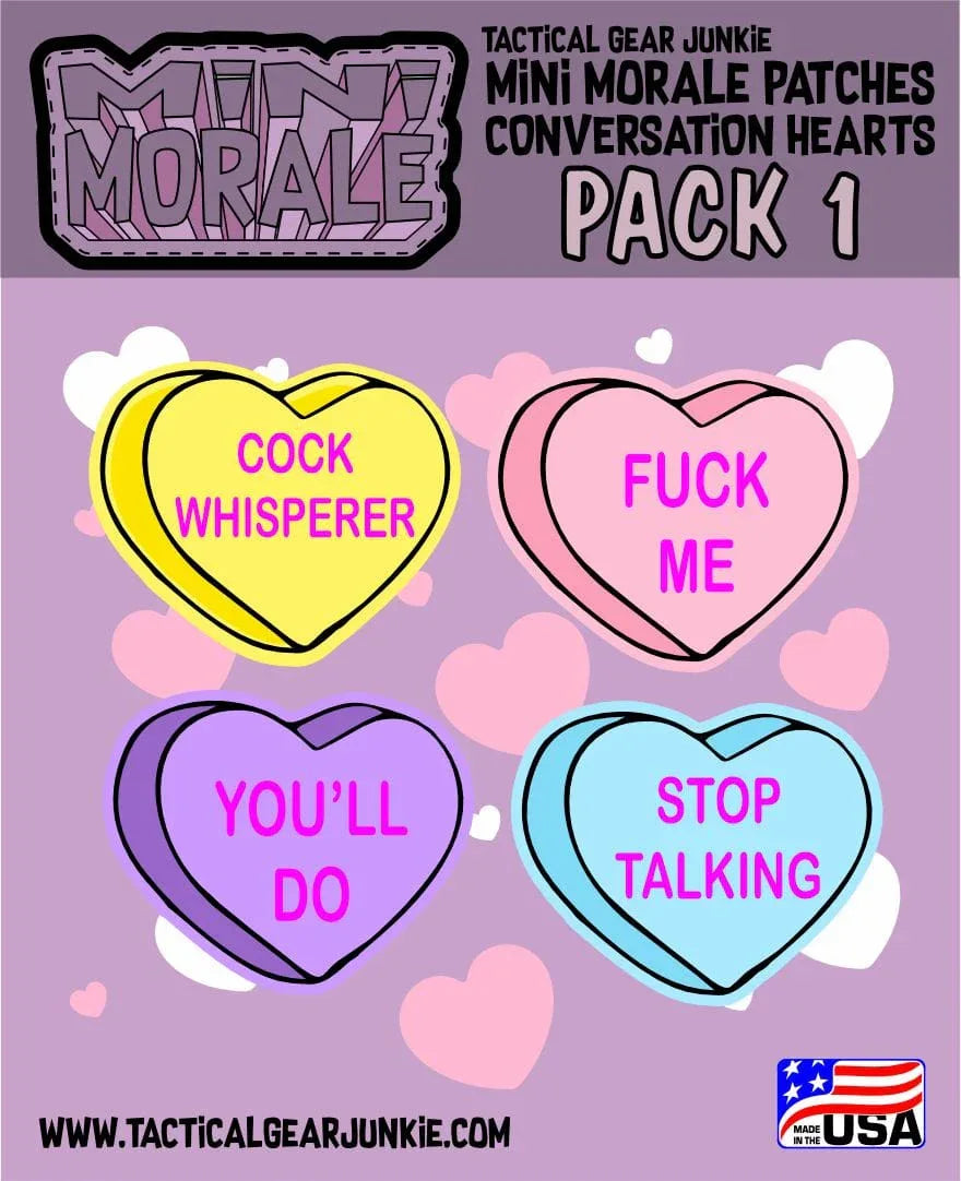 Tactical Gear Junkie Patches Mini Morale - Conversation Hearts Patch Pack 1
