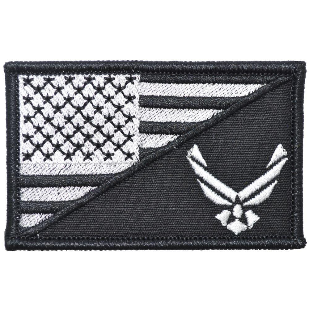Tactical Gear Junkie Patches Black U.S. Air Force Emblem USA Flag - 2.25x3.5 Patch