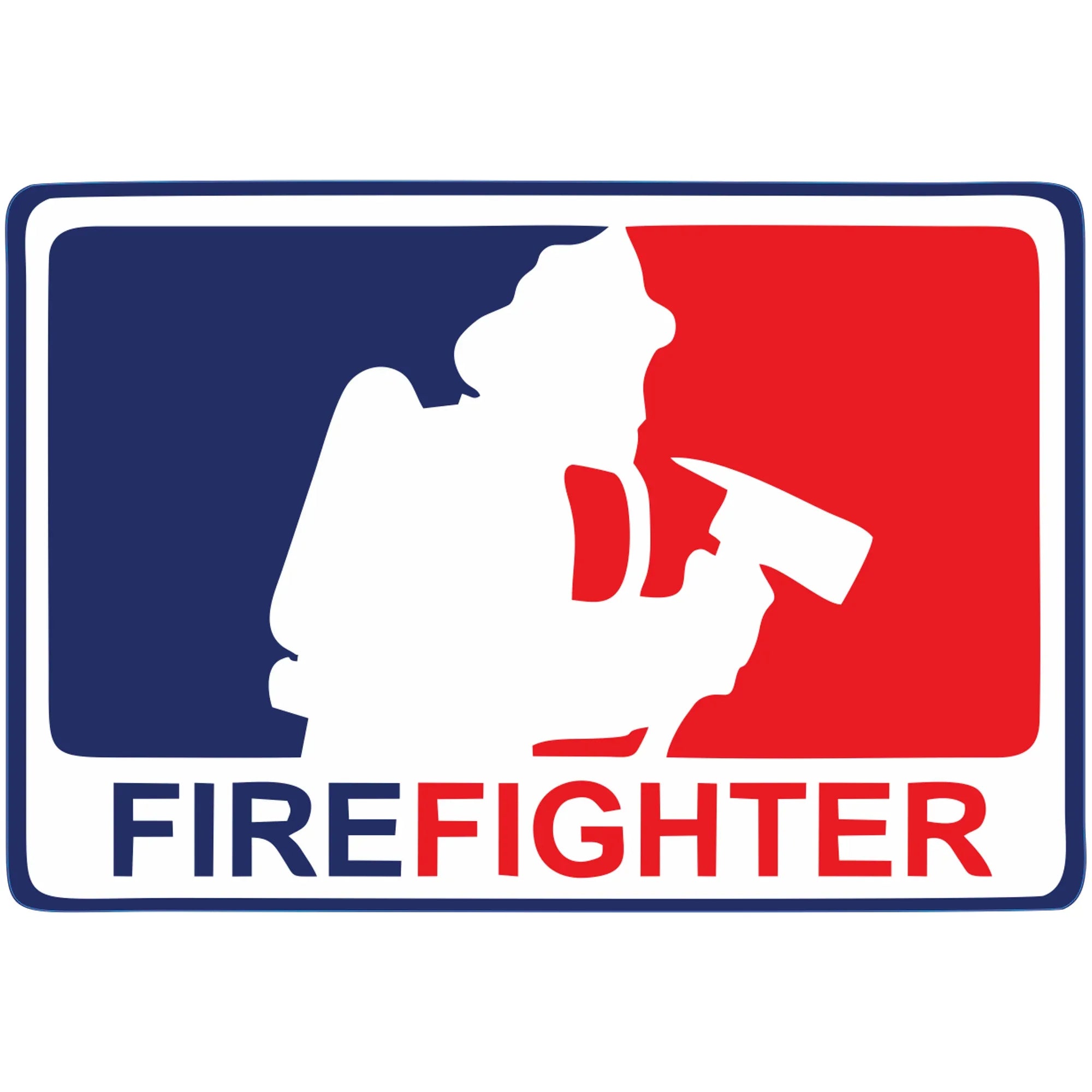 Tactical Gear Junkie Stickers Firefighter MLB-Style (Design 1) - 4x2.75 inch Sticker