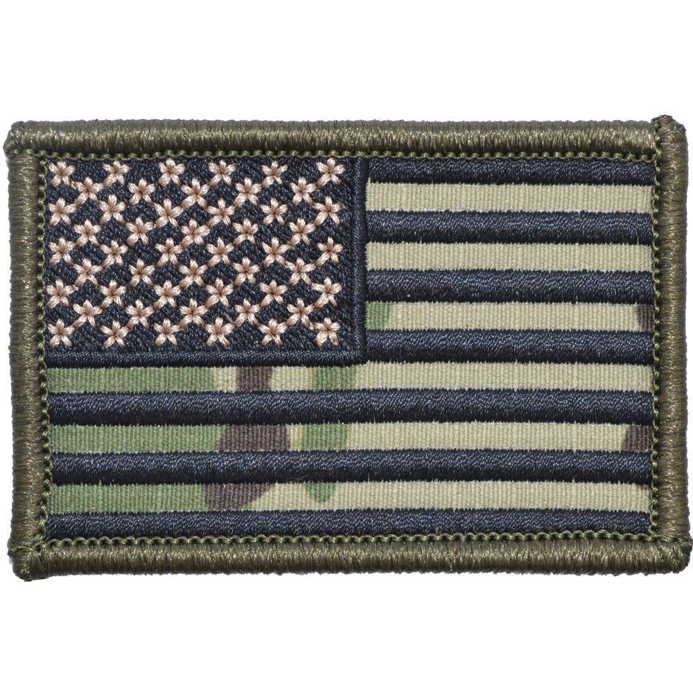 Tactical Gear Junkie Patches MultiCam US Camo Flag with Black Stitching - 2x3 Patch