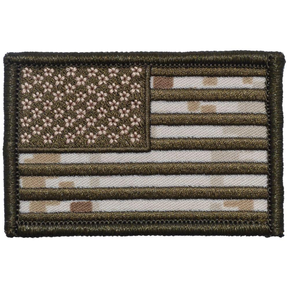 Tactical Gear Junkie Patches Left Face (Forward) MARPAT Desert US Camo Flag - 2x3 Patch