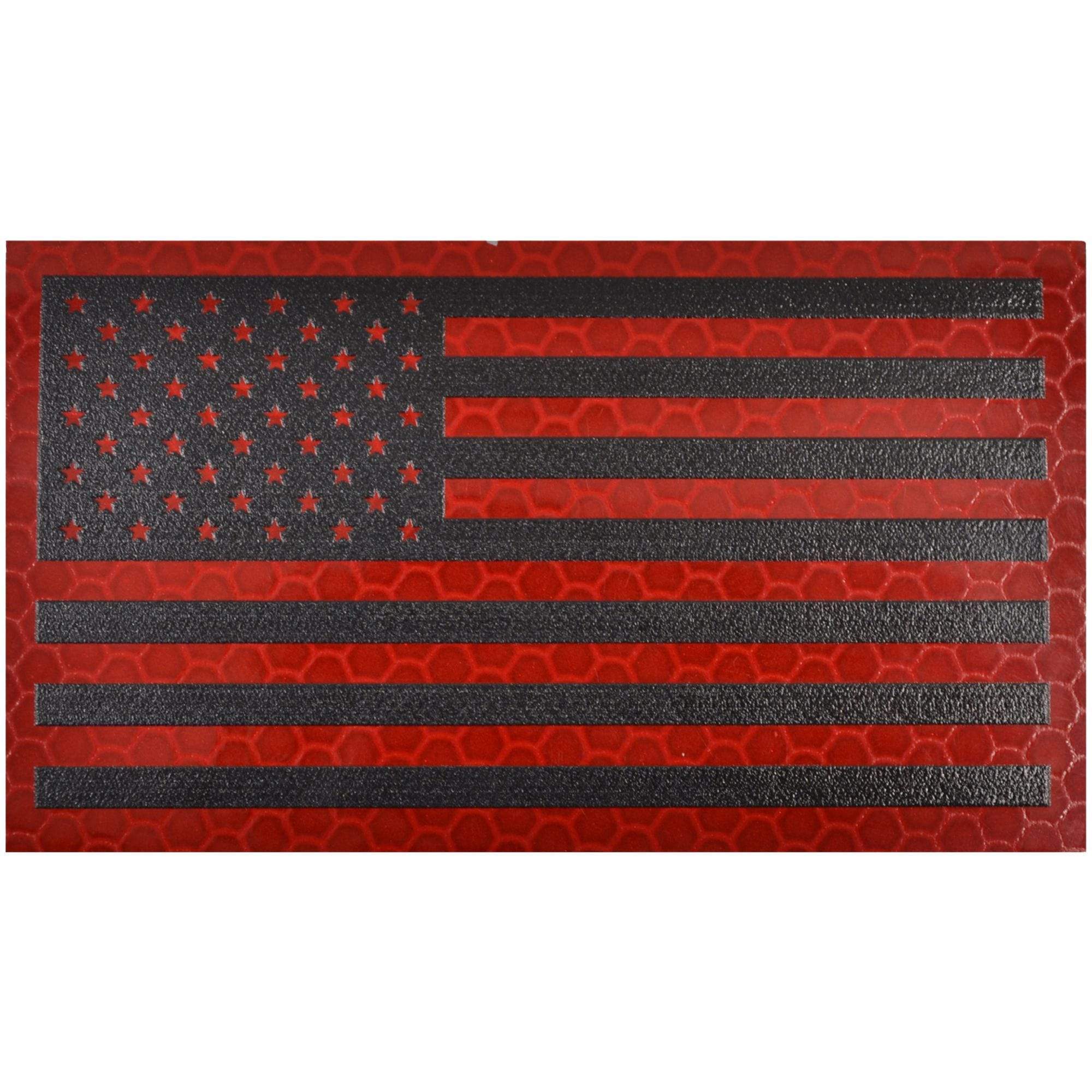 Tactical Gear Junkie Patches Forward Reflective Red/Black US Flag - 2x3.5 Patch