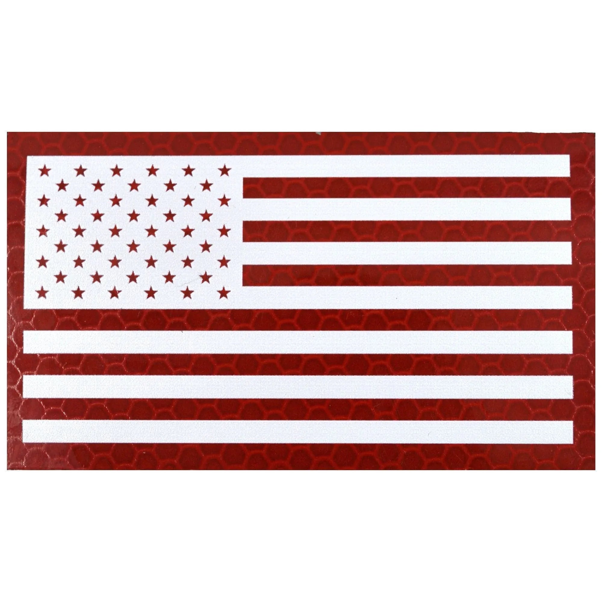 Tactical Gear Junkie Patches Forward Reflective Printed Red/White USA Flag - 2x3.5 Patch