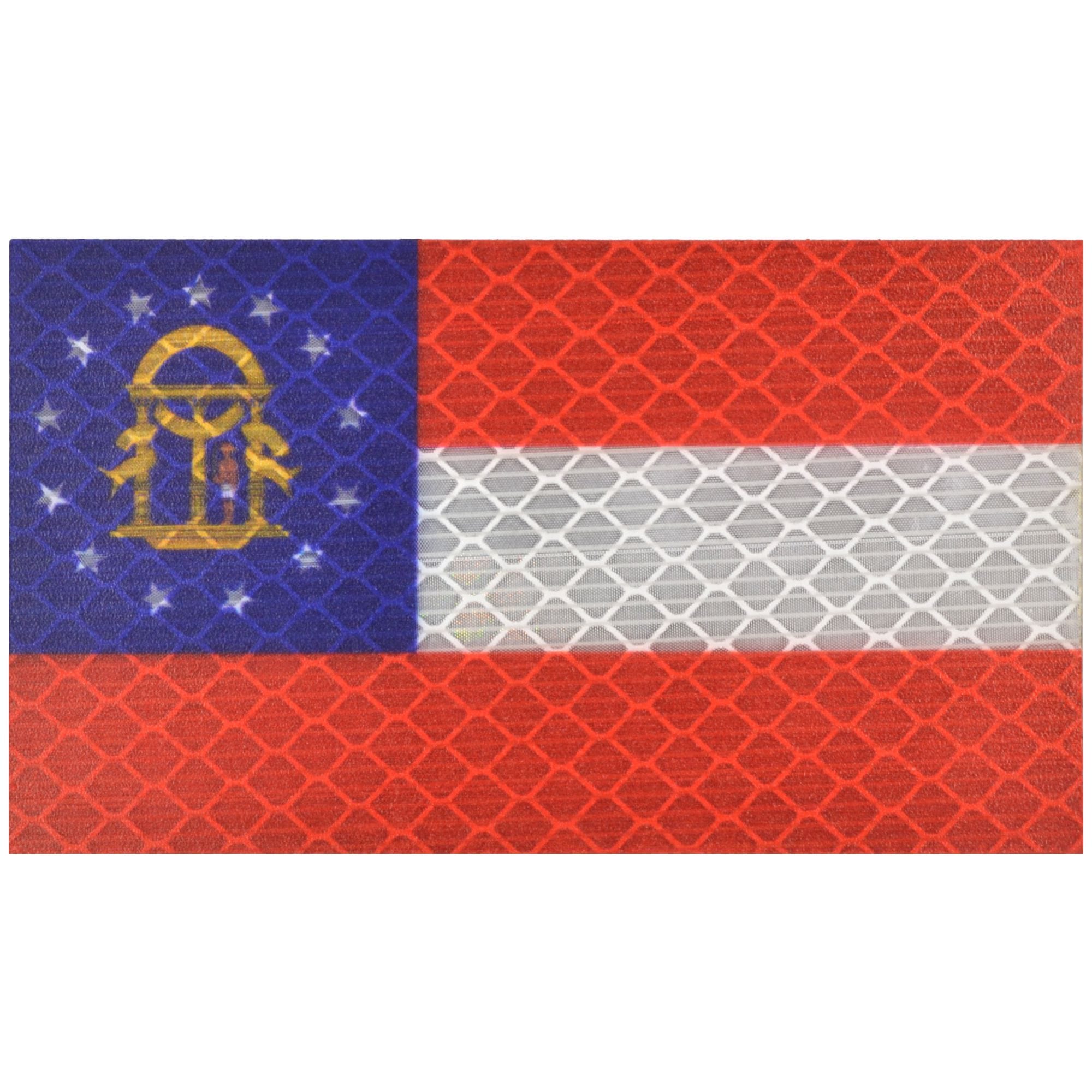 Tactical Gear Junkie Patches Reflective Georgia State Flag - 2x3.5 Patch
