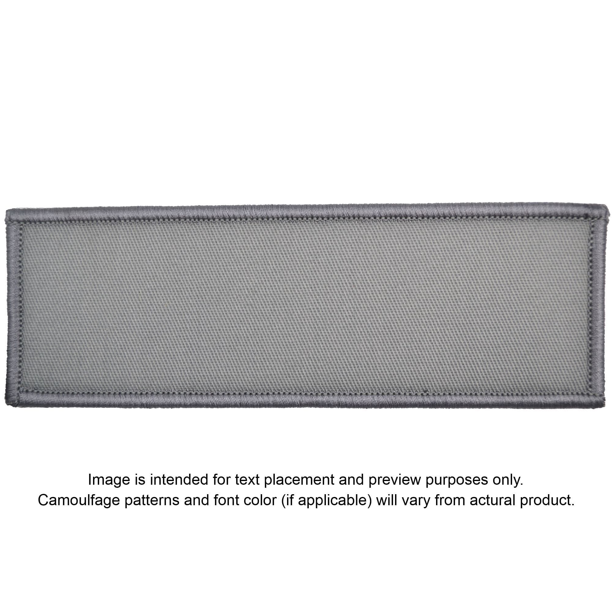 Tactical Gear Junkie Patches Gray Custom Plate Carrier Text Patch - 2x6